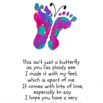 Printable Footprint Butterfly Mother’s Day Poem