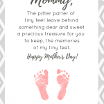 Pitter Patter of Tiny Feet Printable Poem