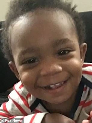 Davell Gardner Jr. was in his stroller around 11.30pm on Sunday when two men fired and fled.