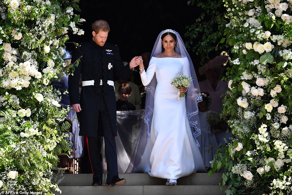 Prince Harry and Meghan Markle married in May 2018 in the grand St George’s Chapel in the Castle at Windsor