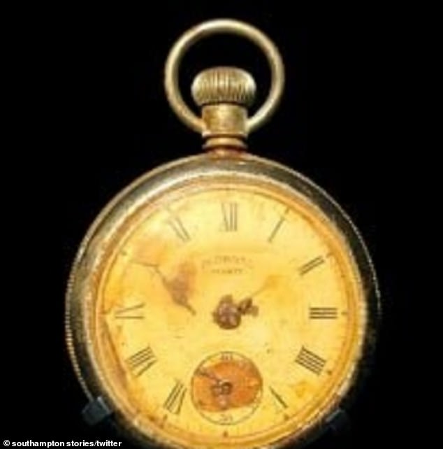 This watch belonged to Titanic Steward Sidney Sedunary. Southampton City Council Cultural Services revealed: 