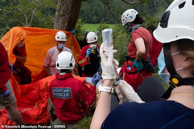 The rescue, which took three hours in total, took place around 6pm on August 6 following reports of a tragic accident