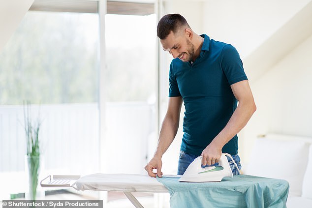 A survey found that 52 per cent of British men said they do most of the ironing in their home, compared to 48 per cent of women who said they did the majority