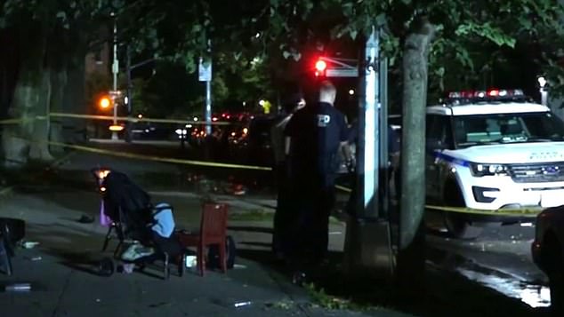 Two men dressed in black parked outside Raymond Bush Playground in the Bedford-Stuyvesant neighborhood of New York City on Sunday, July 12th when they opened fire