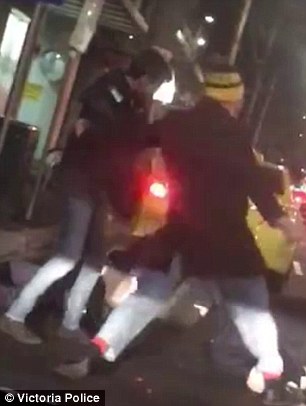 The footage reveals the elderly victim being punched in the head approximately 17 times before being stomped on by the offender while his friend was also attacked