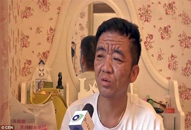 The mysterious illness seems to have gripped other people in the area too, including a man from nearby village. Above, Yuan Taiping is telling his story to a reporter