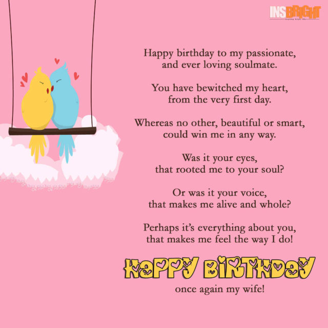 cute birthday poem for wife