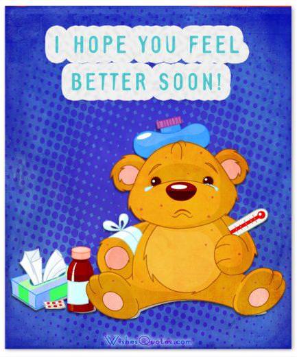 I hope you feel better soon!