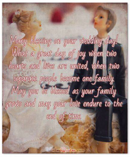 Card with Heartfelt Wedding Wishes