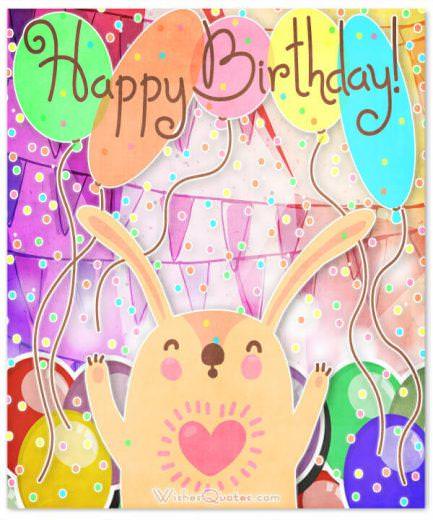 happy birthday card with cute animal. Birthday Wishes for your Best Friends.